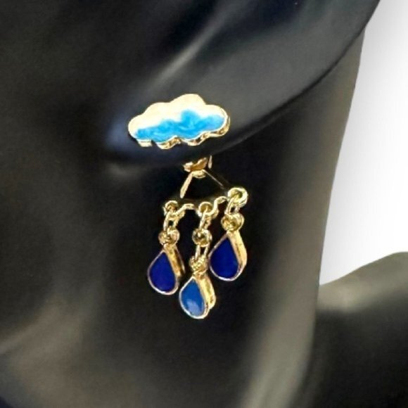 Jewelry - Rainy Day Cloud Peekaboo Earrings